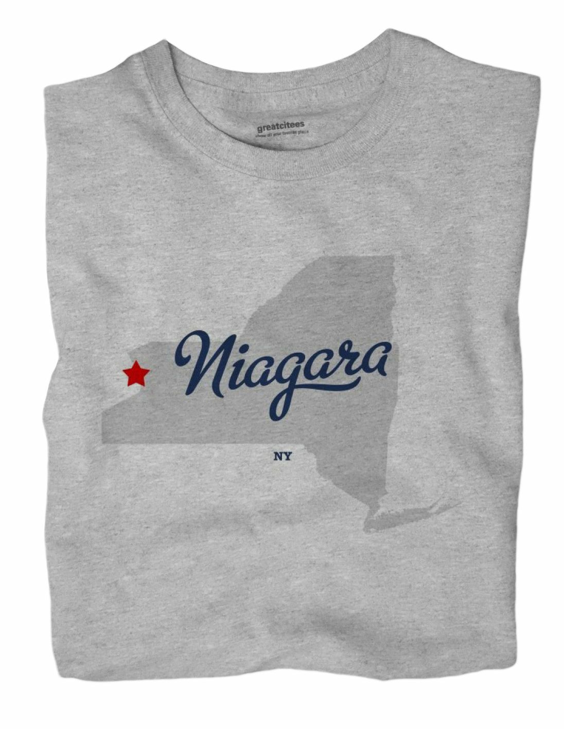Niagara New York NY T-Shirt MAP