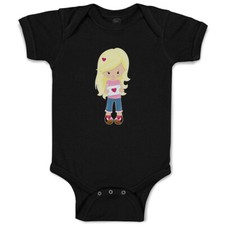 Baby Bodysuit Valentine Girl Letter Brown Valentins Day Boy  Girl Baby Clothes