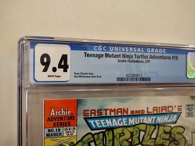 Teenage Mutant Ninja Turtles Adventures #18 Archie Comic CGC 9.4