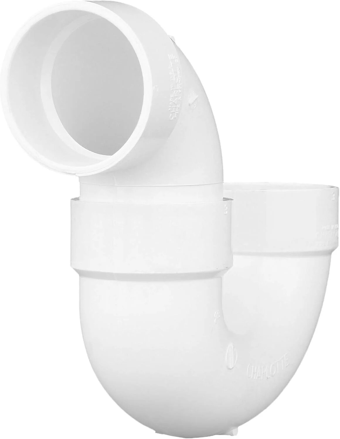 3-Inch Hub PVC DWV P-Trap with Solvent Weld Joint by Charlotte Pipe