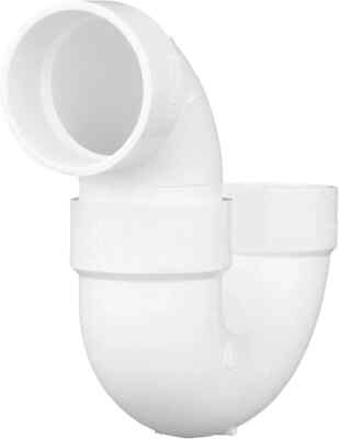Charlotte Pipe PVC00706X1000 3 in. Hub PVC DWV P-Trap with Solvent Weld Joint