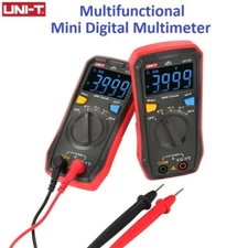 Mini Digital Multimeter Auto Range Temperature Tester AC DC Voltmeter Ohm Meter