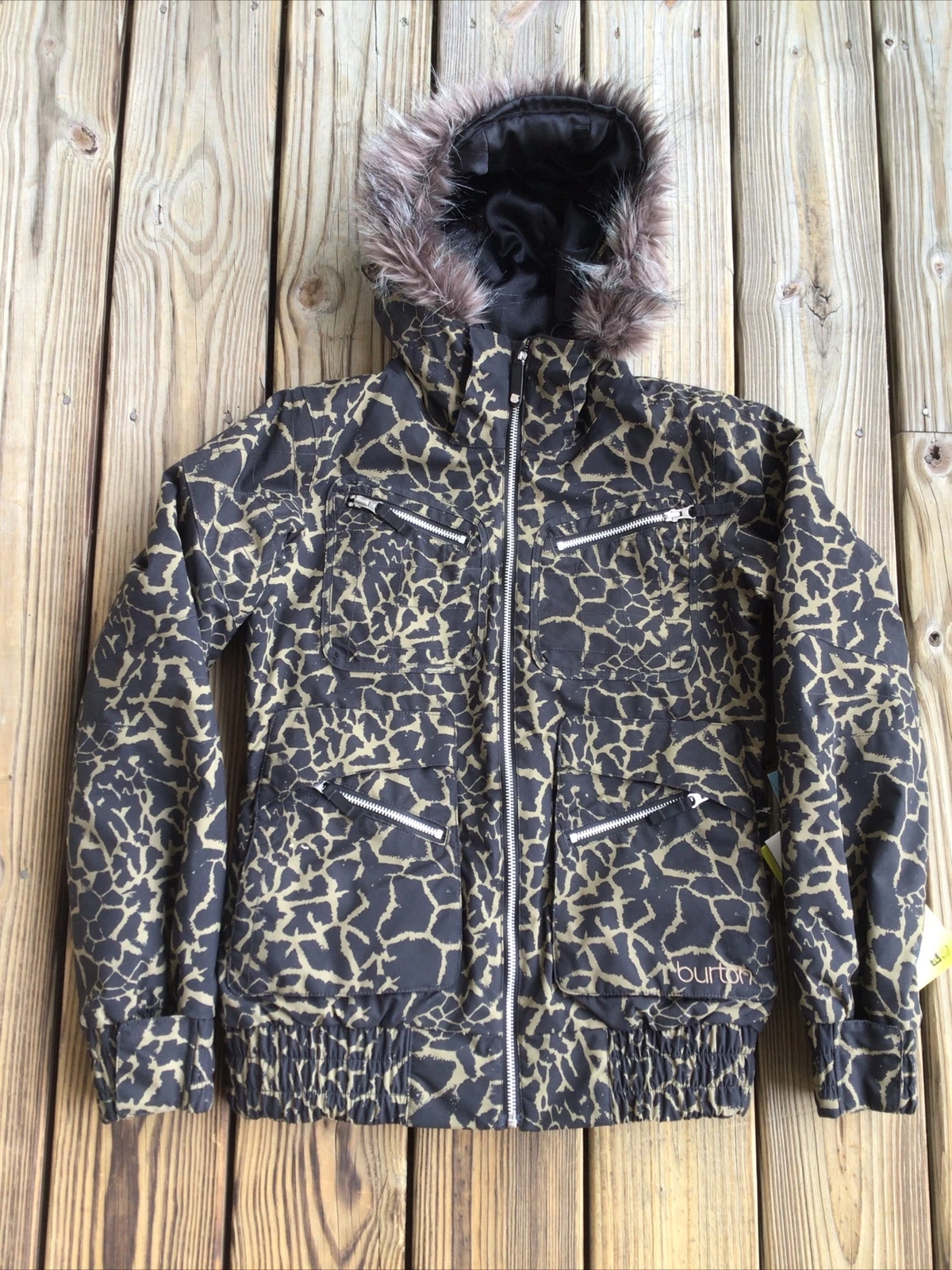 BURTON Women's Sz M LUSH Snow Ski Jacket - SAFARI CHIC CAPERS NWT Retail $270