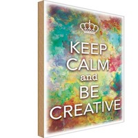 Holzschild 30X20 Cm Keep Calm And Be Creative Deko Geschenk Holz Schild