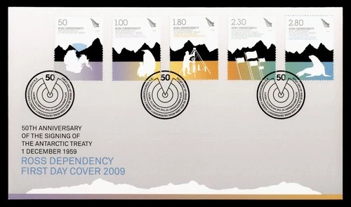 DR WHO 2009 NEW ZEALAND FDC ROSS DEPENDENCY ANTARCTIC COMBO $2.80 M79770