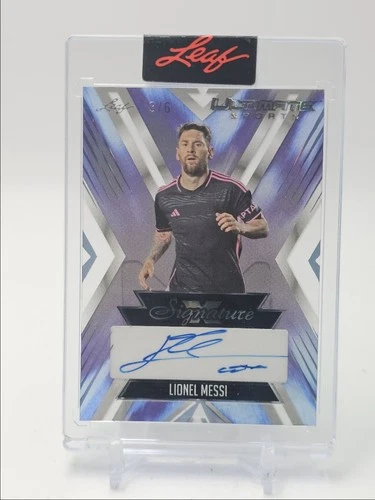 LIONEL MESSI 2024 LEAF ULTIMATE SPORTS X SIGNATURE SILVER AUTO /6 Q0825