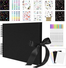 Black Scrapbook 80 Pages Photo Album Craft Paper DIY Handmade Album Scrapbook