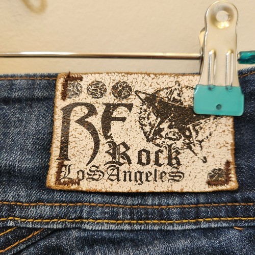 Pantalones de mezclilla Y2k 2000s REROCK para mujer Express Flare talla 0 desgastados grunge - Imagen 10 de 15