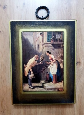 Wandbild Carl Spitzweg  Der Gratulant  Eisen Aufhänger, Sammlerstück