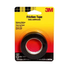 3M Friction Tape 3/4in x 20ft Black Electrical Cloth Wire Splice Case of 6