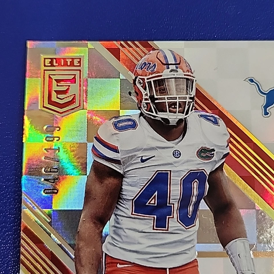 2017 Donruss Elite Elite Rookie Auto Red 046/199 Jarrad Davis #RA24 Auto RC - Image 4 of 4