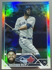 2023 Topps Series 2 - Brandon Belt #438 Rainbow Foil Parallel Toronto Blue Jays