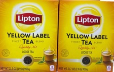 2 Pack Lipton Yellow Label 900 gm Loose Leaf Black Tea Exp 03/2026