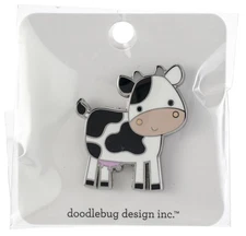 Doodlebug Collectible Enamel Pin-Cow