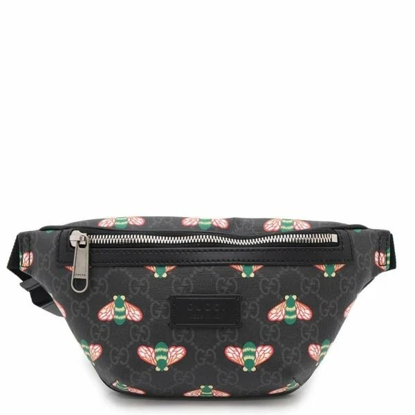 Sac bandoulière Gucci GG Supreme Bee PVC taille noir occasion