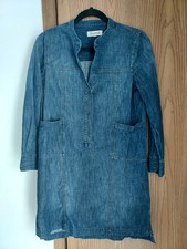 MADEWELL S Small Blue Denim Chambray Shirt Dress Tunic Button Pockets