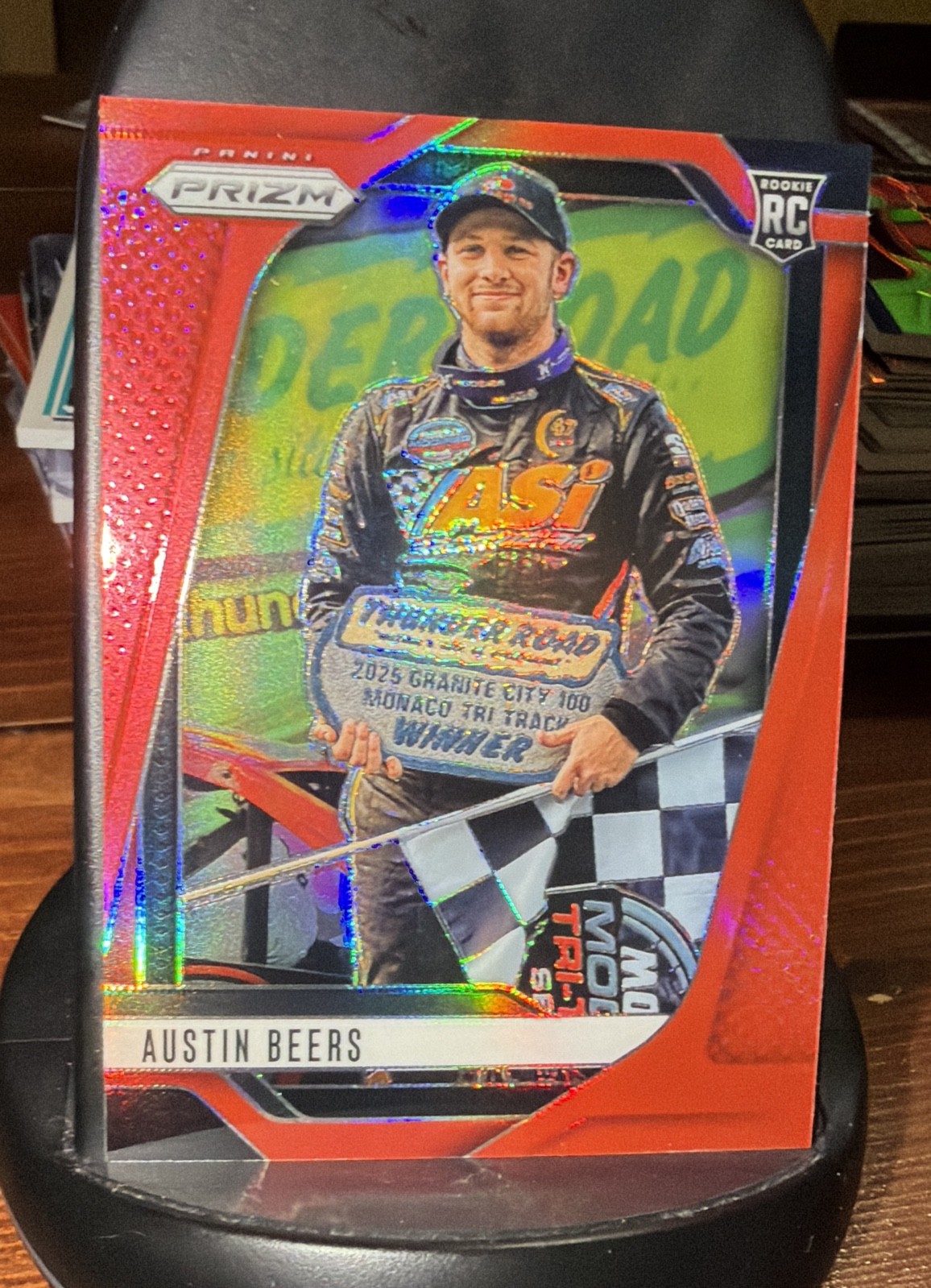 2025 Panini Prizm - Austin Beers #83 Red Prizm /249 (RC)