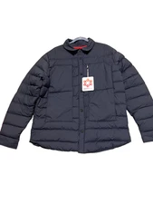 Obermeyer Explorer Down Shirt Men’s Large Navy Puffer Jacket NWT 600 Fill Power