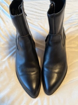 Dolce Vita Bili Black Leather Zip Boots 7.5