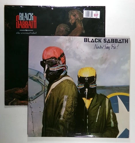 Lot of 2 Black Sabbath Vinyl LPs Never Say Die (1978) + Eternal Idol (1987)