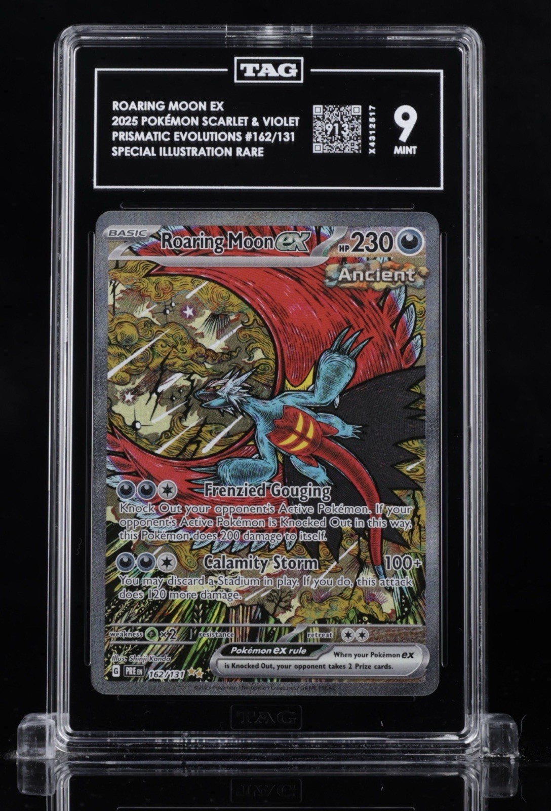 Roaring Moon Ex 162/131 Prismatic Evolution Pokemon TCG TAG 9