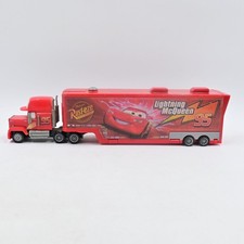 Disney Pixar Cars Lightning McQueen Mack Truck Car Hauler Rust-eze Semi