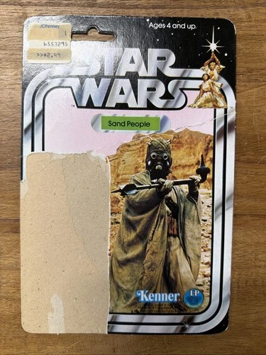 Vintage Kenner Star Wars 1977 Sand People 12 Back Cardback Original.