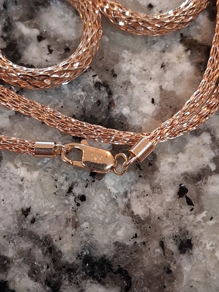 14k Rose Gold Necklace And Earings Set - Image 4 of 4