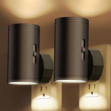 LED Night Lights Plug into Wall, Dusk to Dawn Sensor,5 2 Pack 3000K Soft White