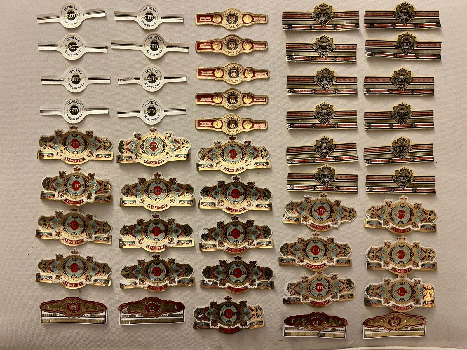 Ashton / fuente cigar labels (lot of 48)