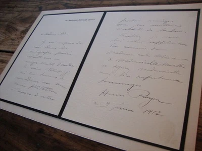 RARE VIEUX PAPIER HENRI ROYER 1912 LETTRE DOUBLE PAGE MANUCRITE NANCY LORRAINE - Photo 1/2