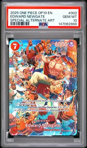 2025 ONE PIECE ST15-002 OP10 ROYAL BLOOD EDWARD NEWGATE WHITEBEARD  PSA 10