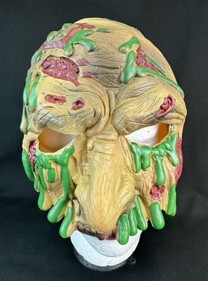 Seasons Horror Halloween Latex Mask Green & Red Mutant Restilence Style 