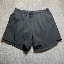 H&M Swim Shorts Men's L Black 100% Polyester Elastic Waist