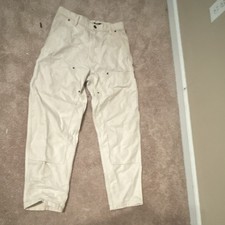 Carhartt Mens Beige Canvas Cotton Pants 36W R...