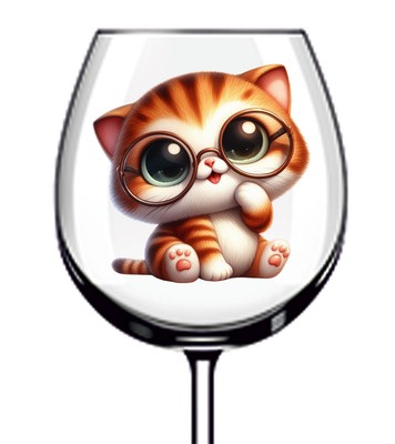 12x bunte Baby Kätzchen Katze Vinyl Aufkleber Abziehbild Becher Weinglas Flasche Van