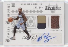 2014-15 Panini Excalibur Rookie Rampage Duals 197/349 Russ Smith #9 Auto fm0