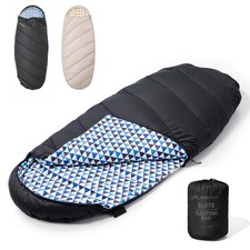 Flannel XL Sleeping Bag for Adults Warm  Cold Weather Sleeping Bag 3-4 Seaso...