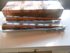 SILENZIATORI SILENCER SITO MOTO MORINI 350 SPORT GT CROMATI BIANCHI