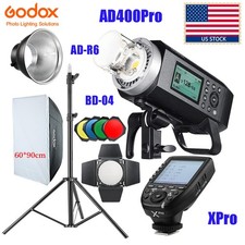 Godox 2.4G TTL AD400Pro Flash Softbox Barndoor XPro Trigger For Fuji Canon Sony