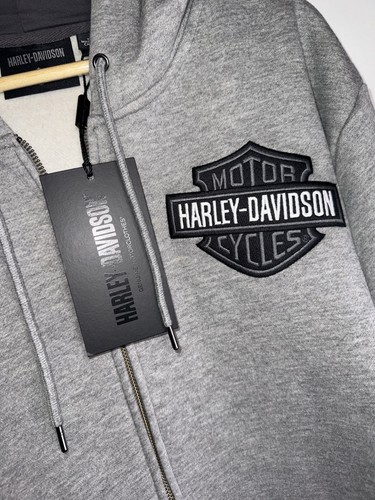 Harley-Davidson Men’s XL Zip Hoodie NWT Limited Edition B&S Revolution Gray - Picture 2 of 10