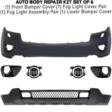 Front Bumper Cover & Lower Grille For 2011-2013 Jeep Grand Cherokee