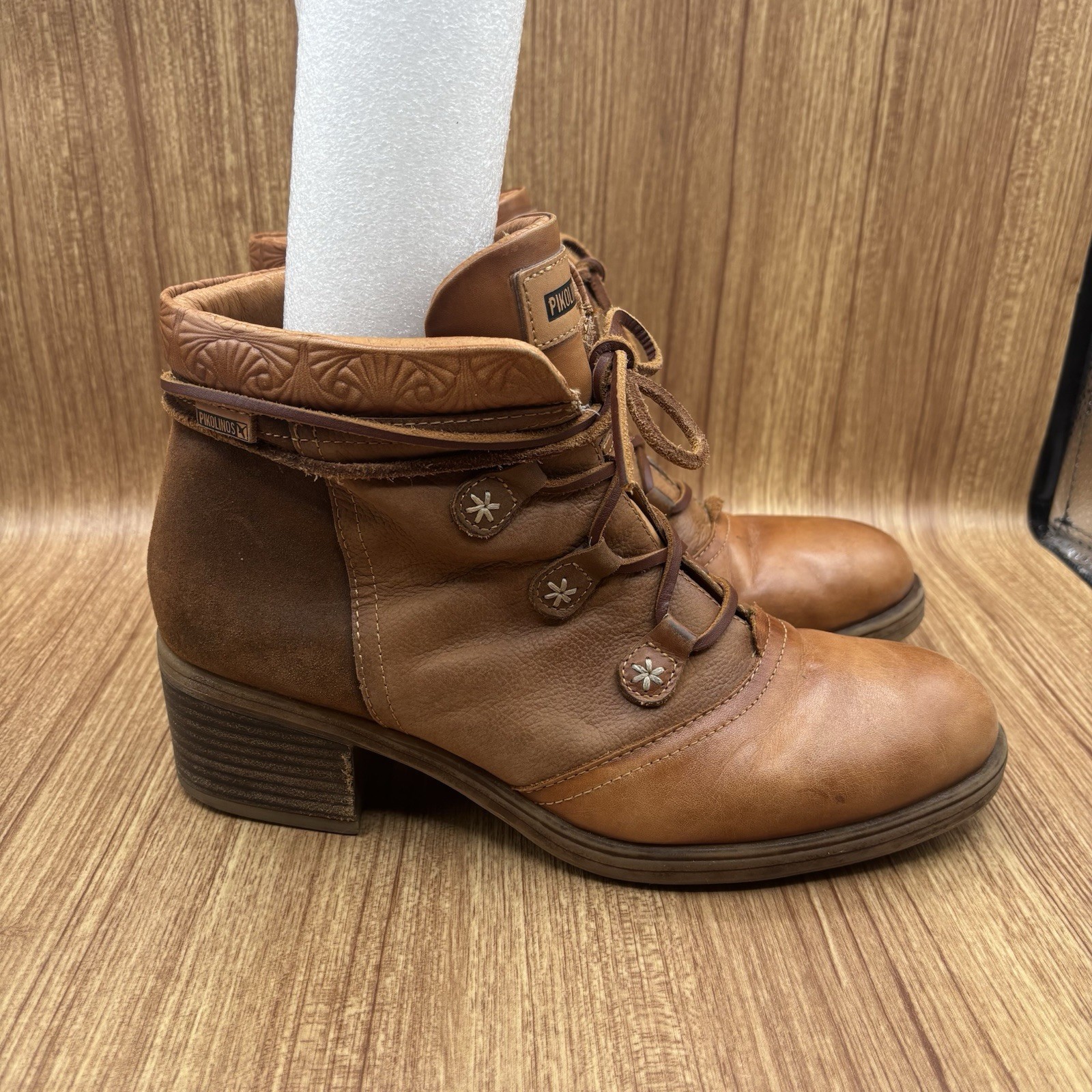 Pikolinos Women s Lyon W6N-8517 Ankle Boot Size 41 US 10 Brandy Color Leather