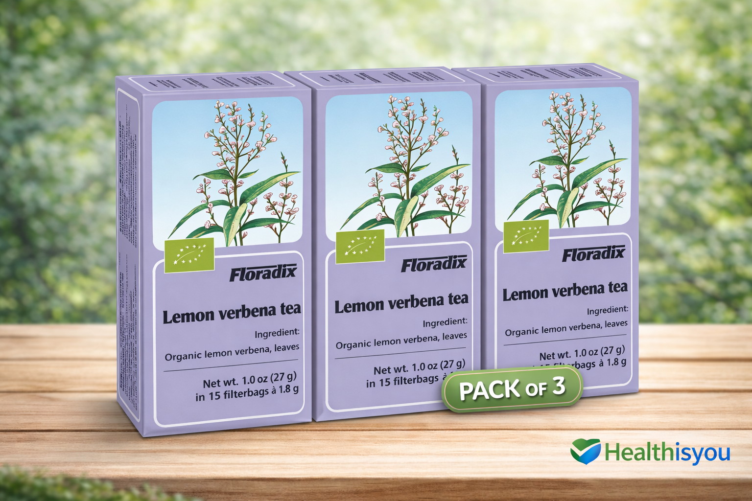 Floradix Lemon Verbena Herbal Tea 15 Bags Pack of 3 Digestive Calm Support