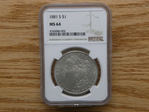1881-San Francisco-NGC-MS 64 Morgan Dollar-Free shipping-#108