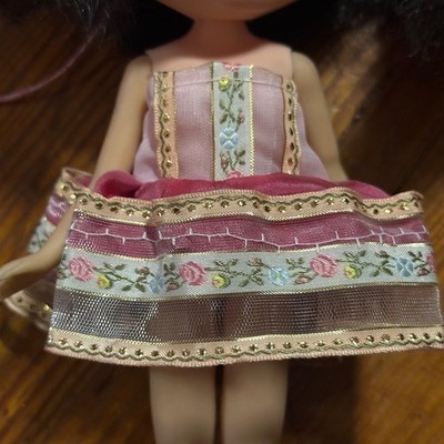 Handmade Doll Structural babydoll Dress Blythe Pullip  Reclaimed Silk
