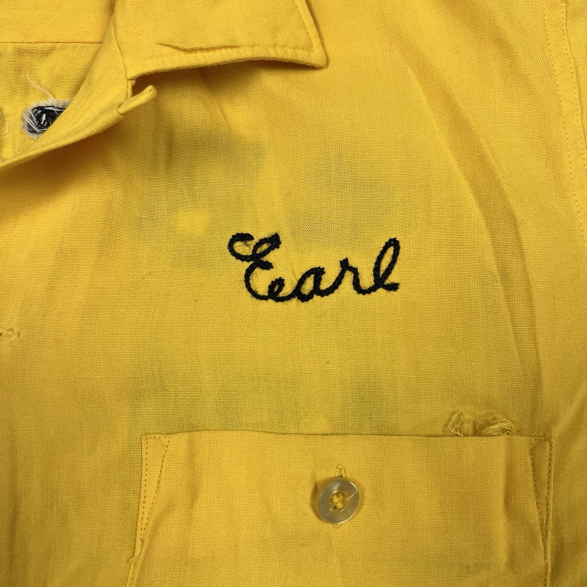 Vintage 60s King Louie Rayon Gabardine Chainstitch Bowling Shirt