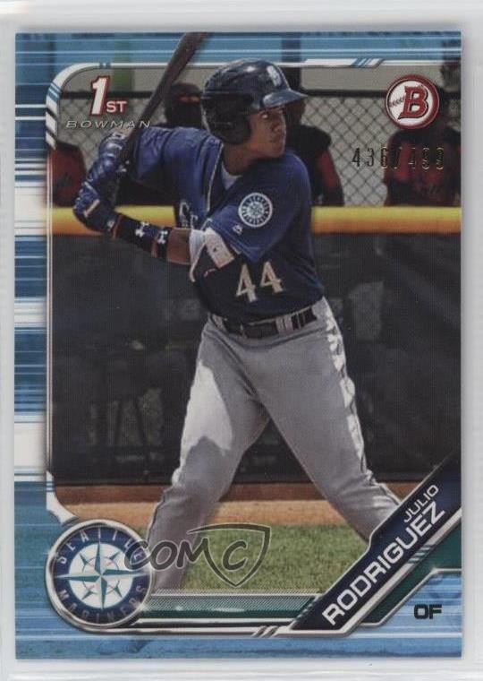 2019 Bowman Prospects Sky Blue 436/499 Julio Rodriguez #BP-33 04cw