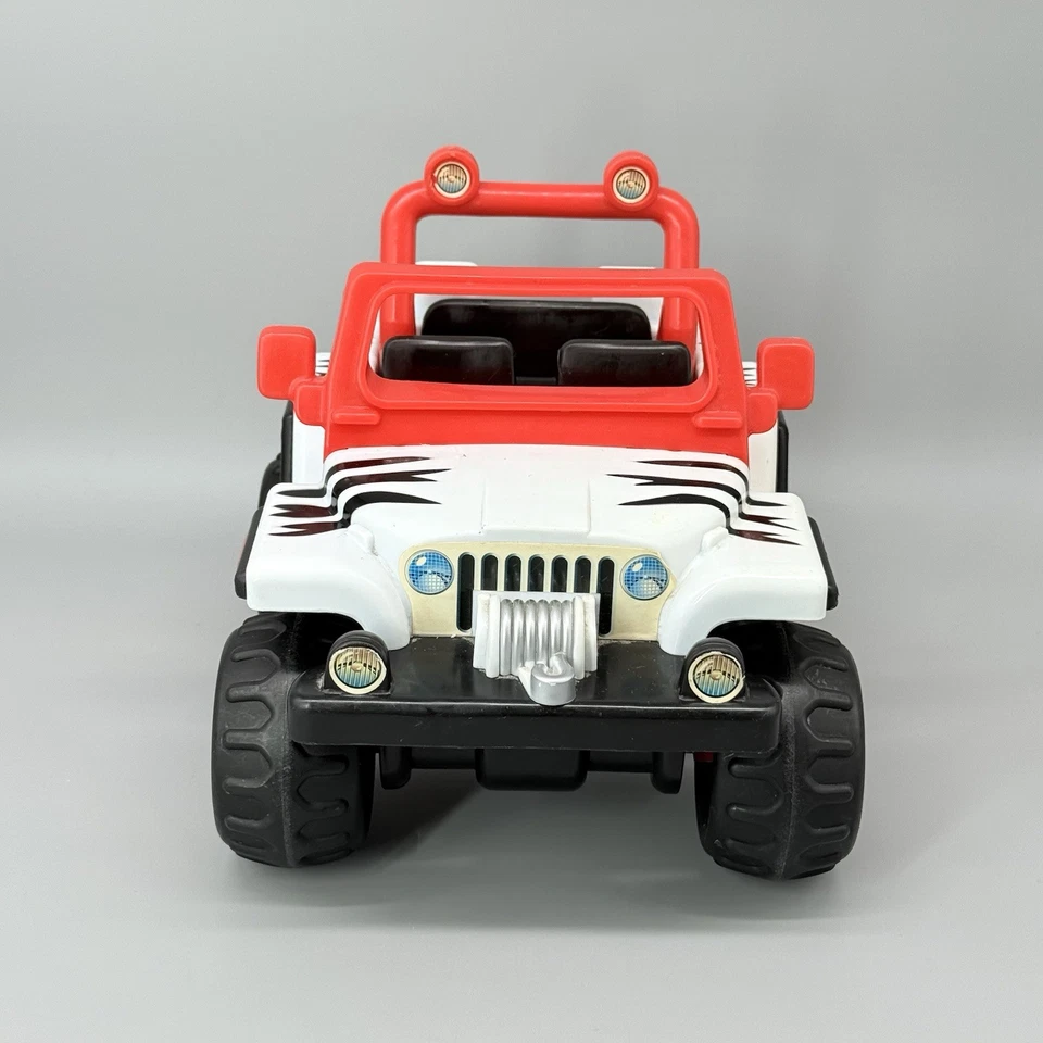 Buddy L 1997 Empire Большой Пластиковый Белый Сафари Зоопарк Цирк Джип и Прицеп - Изображение 4 из 4