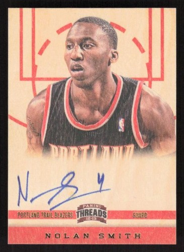 2012 PANINI THREADS NOLAN SMITH 168 MINT RC AUTOGRAPH PORTLAND TRAIL BLAZERS - Picture 1 of 2